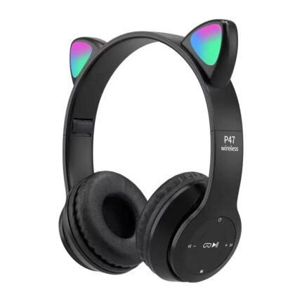 Wireless LED Rabbit Ear Headphones for kids: BT 5.0 Stereo