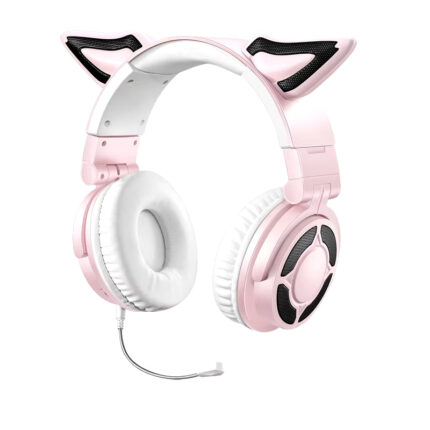 RGB Cat Ear Headphones: Wireless Bluetooth 5.3 Gaming Headset