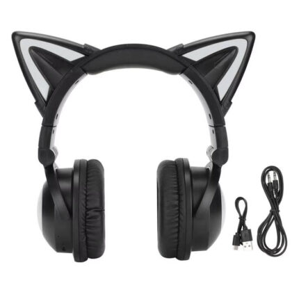 Cute Cat Ear Stereo Headset with Mic - LED Headphones for Girls